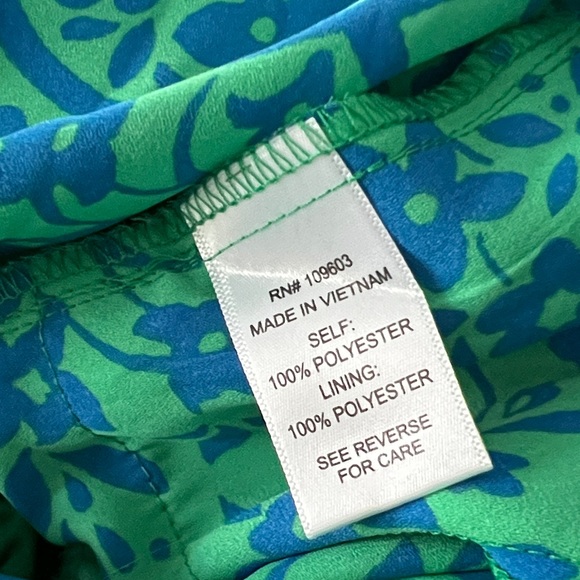 Rabbit Rabbit Rabbit Designs Green Blue Patterned Jumpsuit Size 12 - Picture 8 of 9